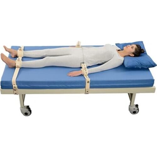 Safe Lying Hands And Feet Magnetic Restraint Belt Sets, Four Points Tied To Bed For Psychiatric Nursing Home Care