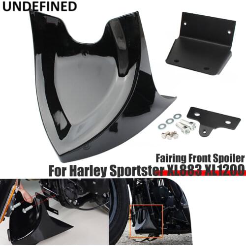 For Harley Sportster XL 883 1200 Forty-Eight Super Low Custom Motorcycle Chin Lower Front Spoiler Air Dam Fairing Cover 04-2018