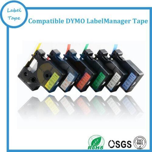 Mixed colors DYMO D1 tapes 12mm 45013 45018 compatible dymo label manager printer