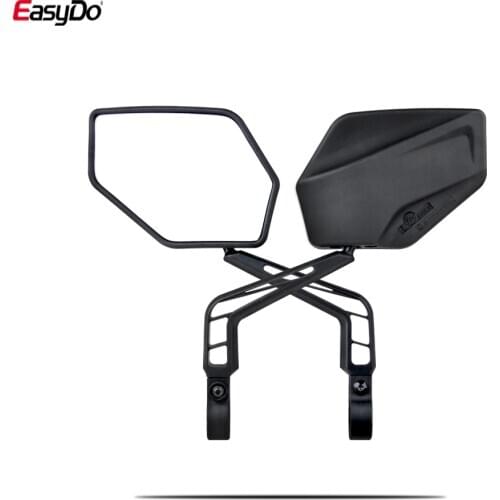 EasyDo 2pcs Bike Bicycle Handlebar Wide Angle Rearview Mirror Adjustable MTB Handlebar Side Safety Flexible Rear View Mirrors