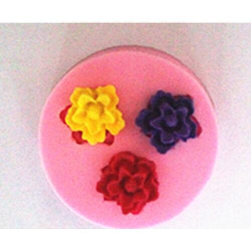 New 3 holes BLOSSOM FLOWERs SILICONE MOULD icing mold for sugarcraft cake decorating