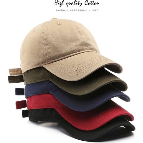 SLECKTON 2021 New High Quality Cotton Baseball Cap for Men and Women Fashion Snapback Hat Solid Dad Hat Washed Adjustable Unisex