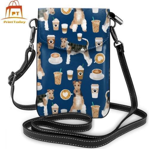 Wire Fox Terrier Shoulder Bag Wire Fox Terrier Leather Bag Trend Student Women Bags Print Shopper Purse