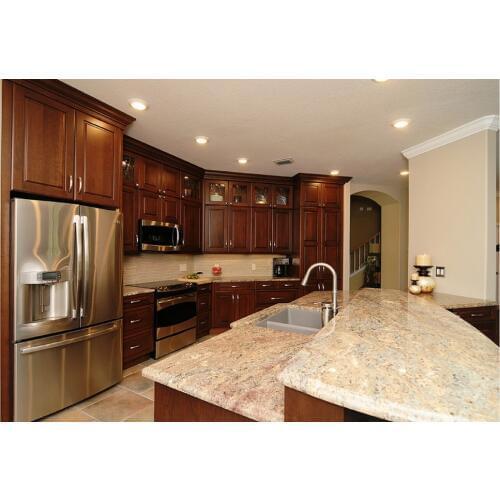 2017 traditional customized made solid wood kitchen cabinets wooden cabinets with island cabinets S1606187