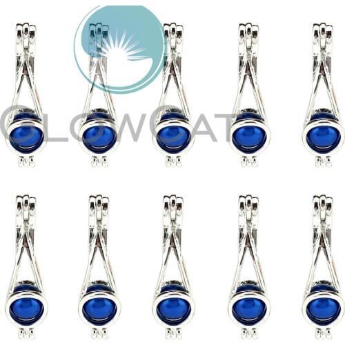 10x K1044 Geometric Ball Pearl Cage Beads Cage Pendant Essential Oil Diffuser Aromatherapy Locket Jewelry Supplies