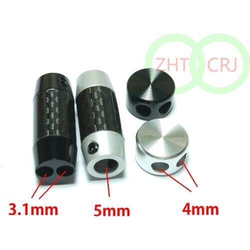 20Set Aluminum Slider + Y Splitter One 5mm TO Two 3.1mm Hole Speaker Audio Wire Metal Plug for Headphone Cable connector