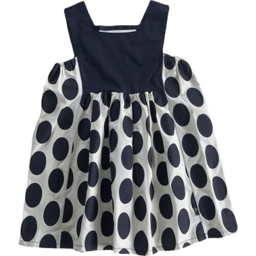 2021 Summer Casual Solid Girls Dress Dot Kids Dresses For Girls High Quality Fashion Girl Clothes