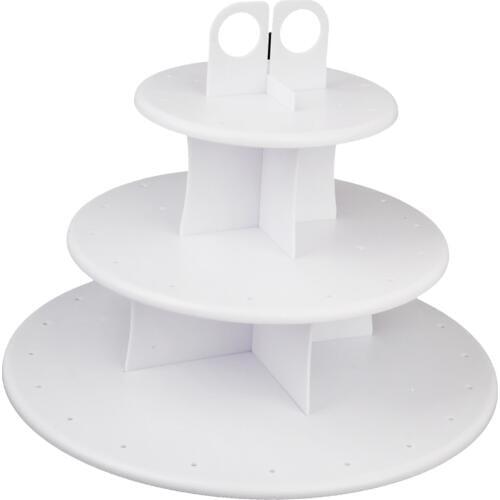 3-Tier 42-Hole Round Cake Pop Lollipop Cupcake Display Stand Wedding Party