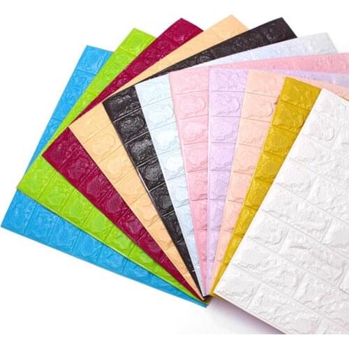 3D Three Dimensional Brick Wall Sticker For Children Collision Avoidance Self Adhesive