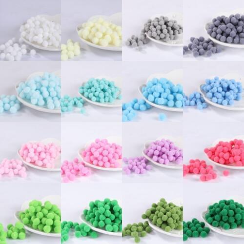 60Pcs/Pack 15mm Pompom Multi Color Fur Craft DIY Soft Pom Poms For Wedding Decro Kids Toy Cellphone Decoration Accessories