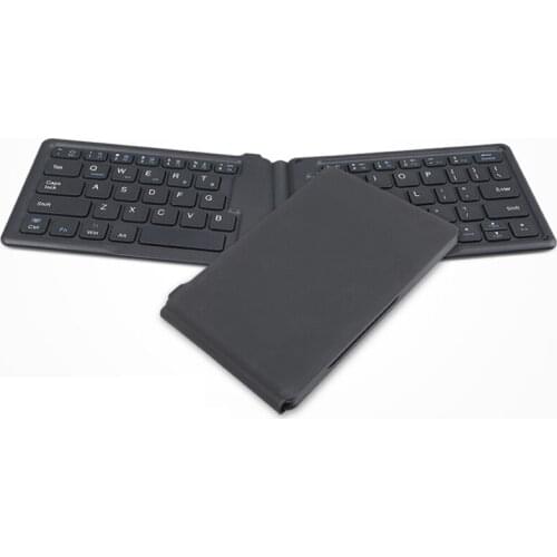 B.O.W Portable PU Leather Folding Mini Bluetooth Keyboard Foldable Wireless Keypad for iPhone,for Android Phone,Tablet,PC