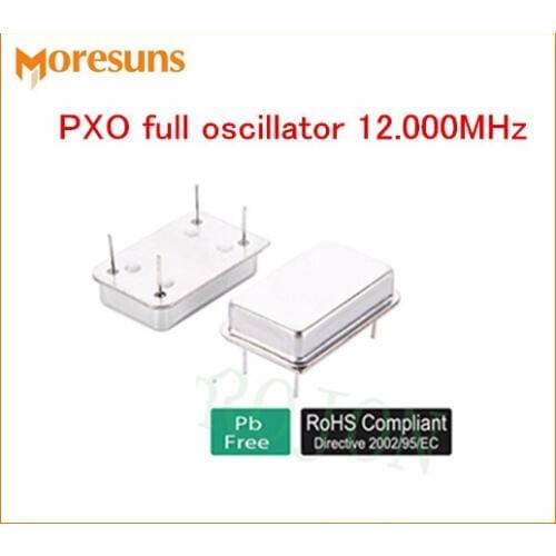 Free Ship 50pcs/lot Rectangular DIP14 quartz crystal oscillator PXO full oscillator 12.000MHz/20.000MHz/11.2896MHz/75MHz/10MHz