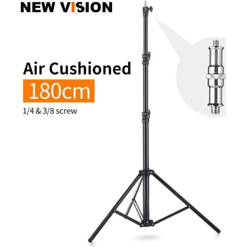 Quick installation 1.8 Meter / 5.9 ft Heavy Duty Impact Air Cushioned Video Studio Light Stand,Telescopic Support in the Middle