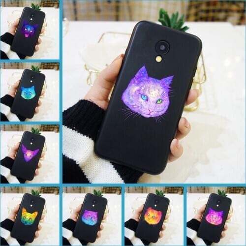 Phone Case For Meizu M2 M3 M5 M6 Note Soft Silicone Purple Cat Cool Yellow Back Cover For Meizu M6 M6S M6T M5 M5C M5S M3 M3S M2