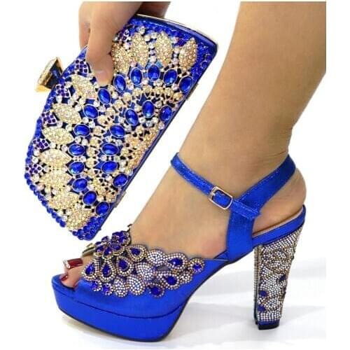 Doershow hot sale Matching Shoes and Bags Italian In Women Nigerian Party Shoe and Bag Sets Women Shoes and Bag Set Italy!HLO1-4