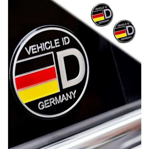 2Pcs Germany Round Emblem Badge For VW Golf Tiguan CC Jetta SCIROCCO R AUDI A1 A3 A4 A5 A5 A7 BMW 320 325 335 520 525 535