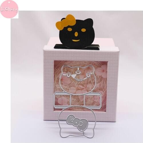 Kitty Metal Cutting Dies Scrapbooking Molds Album Cards Making Craft DIY Stencil Clear Stamps and Slimline Card Planner Dies