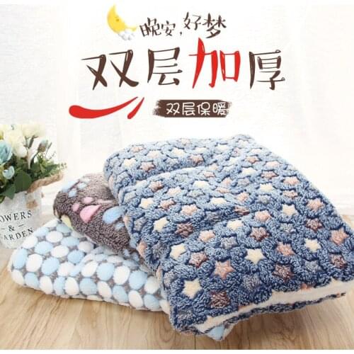 Pet mats thickened autumn and winter warm cat dog mats non-slip blanket cushions
