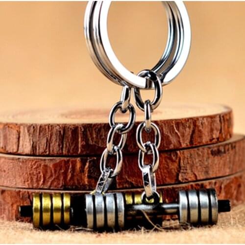 Cool Cars Key-rings Barbell Dumbbell Detachable Cute Useful Brand-new Zinc Alloy Mini Hook Motorcycle Auto Accessories