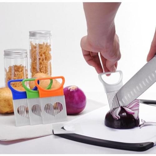 2020 New Tomato Onion Vegetable Slicer Cutting Aid Guide Holder Slicing Cutter Gadget Kitchen Tools For Protecting Finger