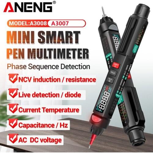 Digital Multimeter Meter 6000 Counts LCD Display Backlight Flashlight NCV Auto-off Voltage Current Resistance Capacitance Tester