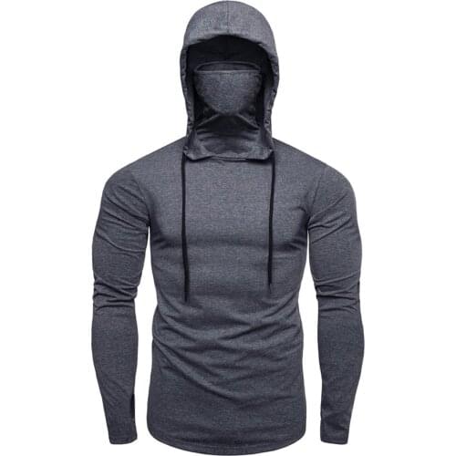 Men s Pullover Solid Color Long Sleeve Hooded Blouse Hoodie Sweatshirts for Boys Gray Black M L XL XXL XXXL