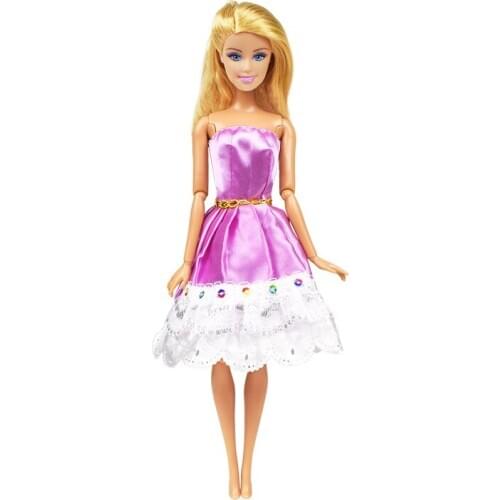 New Strapless Polka Dot Cute Style Dress Girl Toys Doll Clothes Accessories for 12 Inch Doll Wardrobe Homemade Dress #50