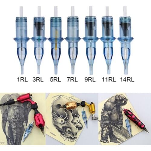 10pcs Semi-Permanent Disposable Makeup Tattoo Cartridge Needle Tattoo And Eyebrow Tattoo Needle Bluebird Needle 1/3/5/7/9/11/14R