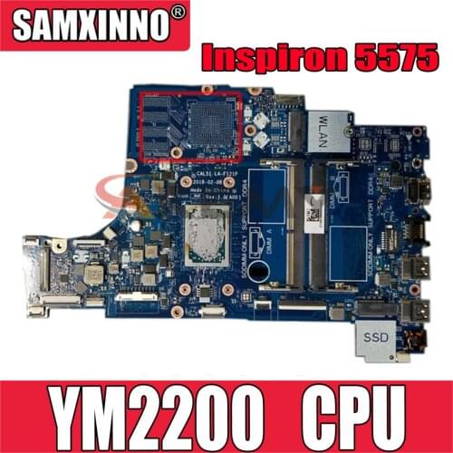Original Laptop motherboard For DELL Inspiron 5575 YM2200 Mainboard LA-F121P CN-0GMXP8 0GMXP8 DDR4