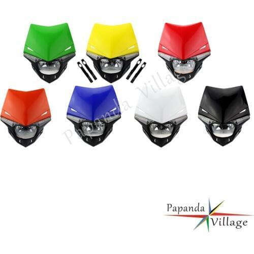 Papanda Motocross Dirt Bike Headlight Dual Sport Headlamp Lighting for Kawasaki KLX 110 125 150 KLR KDX 250 KX 450