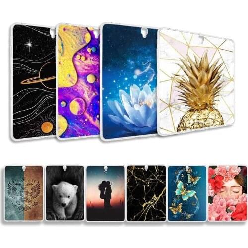 Shockproof Case For Samsung Galaxy Tab S3 9.7 T820 T825 T825C T829 SM-T820 9.7" Cute Painted Silicone Protector Back Shell