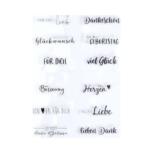 German Words Transparent Clear Silicone Stamp/Seal for DIY scrapbooking/photo album Decorative clear stamp M1306