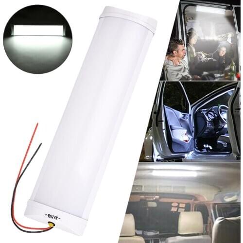 10W Car Interior Led Light Bar 72 LED White Light Tube with Switch for Van Lorry Truck RV for Camper Boat Indoor ceiling light