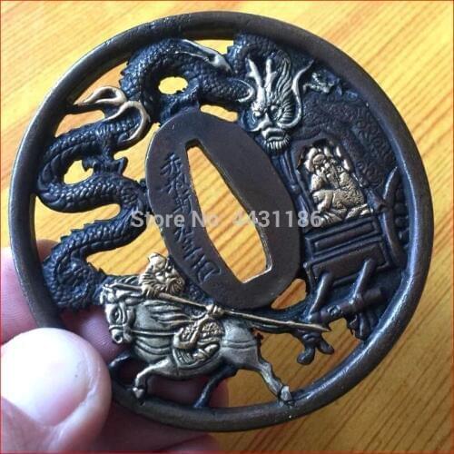 High Quality Copper Tsuba Guard For Japanese Samurai Sword Katana Wakizashi DIY Fittings Nice Metal Crafts