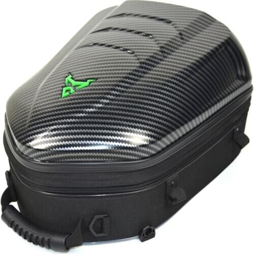 Hard Shell Motorcycle Tail Bag Waterproof Motorbike Rear Back Seat Bag Rider Moto Helmet Backpack Bags High Capacity handle Bags
