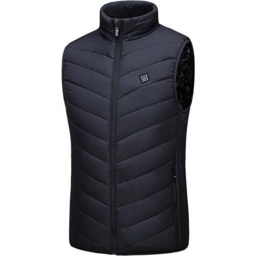 Winter USB Charge Intelligence Constant Temperature Heating Warm Vest Polyester Fabric Men Outdoor Hiking Camping Climbing Vest