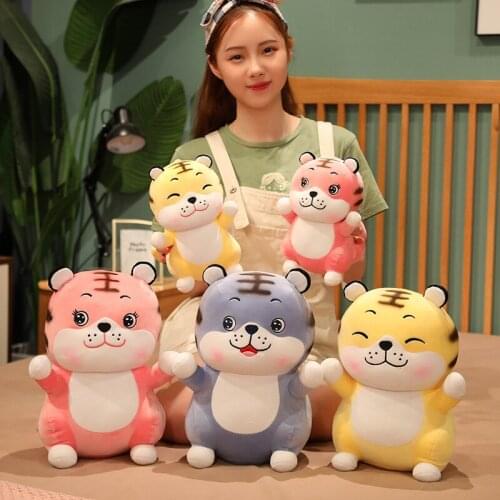 1pc 25/30cm Funny Standing Tiger Plush Toys Lovely Dolls Stuffed Soft Animal Pillow Cute Tiger Toy for Children Baby Gifts