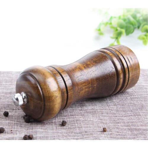 1pc Wooden Salt & Pepper Grinders Salt And Pepper & Spice Grinders Mills Manual Pepper Mill Creative Kitchen Tools 3 Sizes