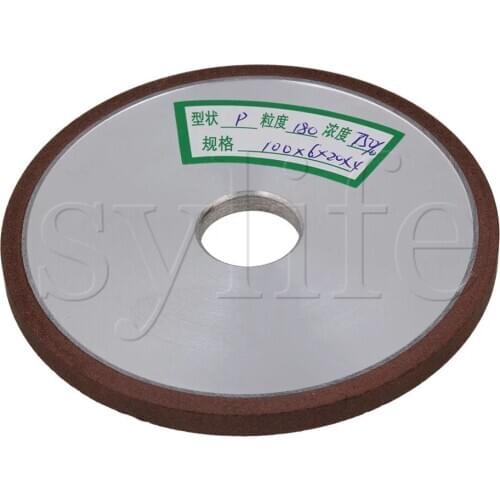 100*6mm Aluminum Resin Diamond Disc Flat Grinding Wheel Grit 180# Cutting Tool
