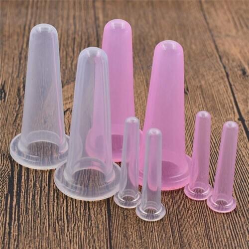 2PCS Silicone Cupping Sets For Face massage Anti Cellulite facial cupping Vacuum Massage suction Cups Body Pain Relief Therapy
