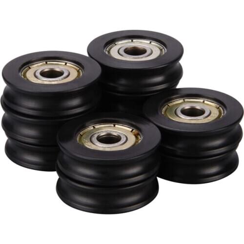 5 Pcs Plastic Embedded 626ZZ Window Door Wheel U Groove Guide Pulley 6278mm Ball Bearing for 3D Printer Retail