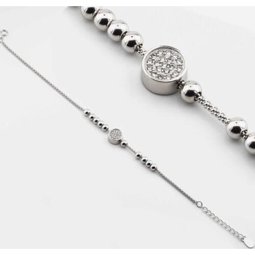 925 Sterling Silver Bracelet with Multiple Zircon Stone Design