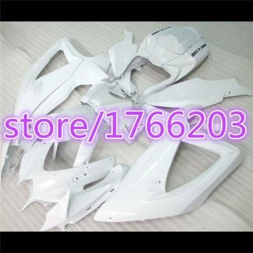 Hot sales For A GSXR600/750 K8 2008 2009 2010 08 09 ABS Fairing Kits GSXR600 750 08 09 10 all white Fairing