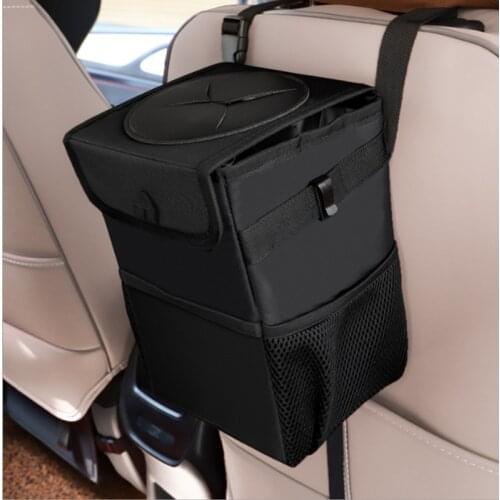 Car car waterproof collapsible trash can, trash box, car seat back storage box, storage storage box