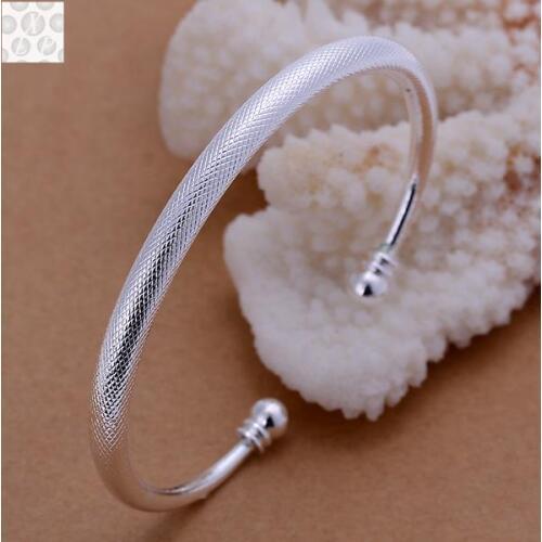 B159 Free Shipping! SGS Test Past Latest Trendy Classic Silver color plated jewelry Hot sell Bangle Wholesale Price