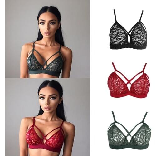 2019 Sexy Lace Bra Tops Women Bustier Bra Floral Lace Sheer Bandage Patch Bralette Unpadded Bra Wiree Lingerie Summer