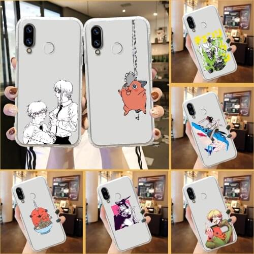 Anime Chainsaw Man Phone Case For Huawei Honor 6 7 8 9 10 10i 20 A C X Lite Pro Play transparent tpu Etui trend cover silicone