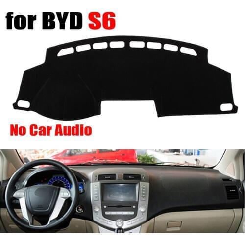 Black Auto Dashboard Avoid light pad For BYD S6 low configuration left hand drive Polyester dashboard protection pad Console pad