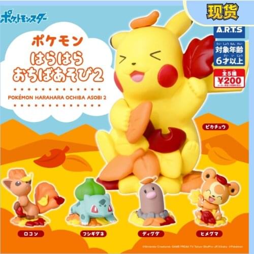 TAKARA TOMY Pokemon Action Toys Figure Gashapon Pikachu Bulbasaur Diglett Teddiursa Vulpix Anime Figures Model Kawaii Kids Gifts