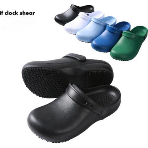 EVA High Quality Non-slip Waterproof Oil-proof Kitchen Work Shoes for Chef Master Cook Hotel Restaurant Slippers Flat Sandals